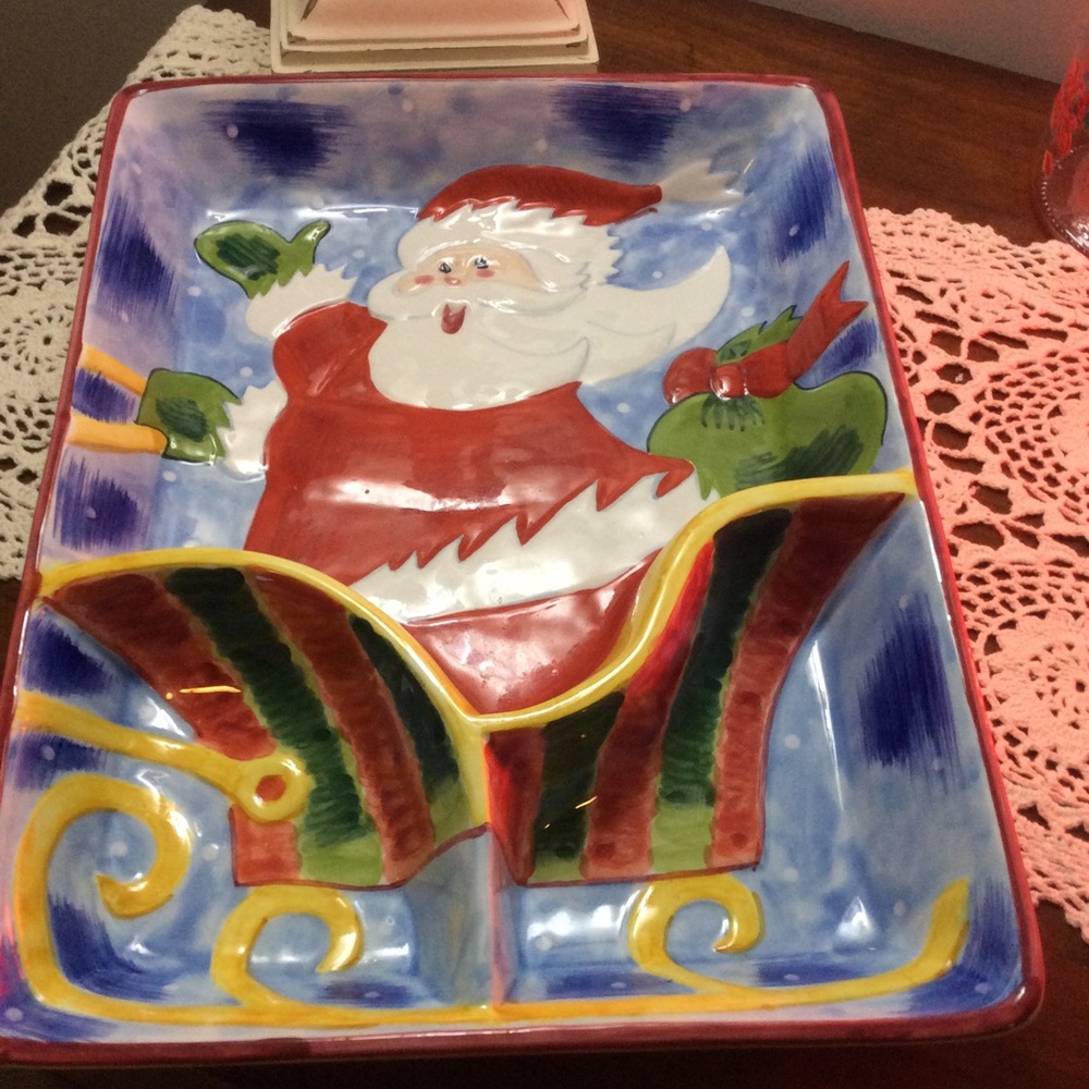 Vintage Santa Chip & Dip